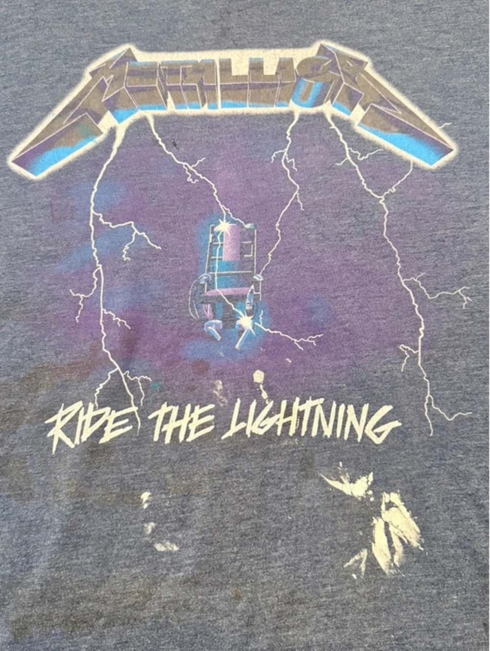 Metallica Ride the Lightning Graphic T-Shirt Large 1310